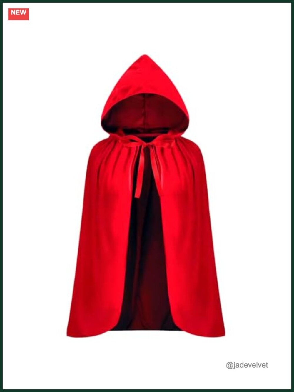 Velvet Hooded Cape Robe Red Riding Hood Costume Cosplay Halloween Christmas